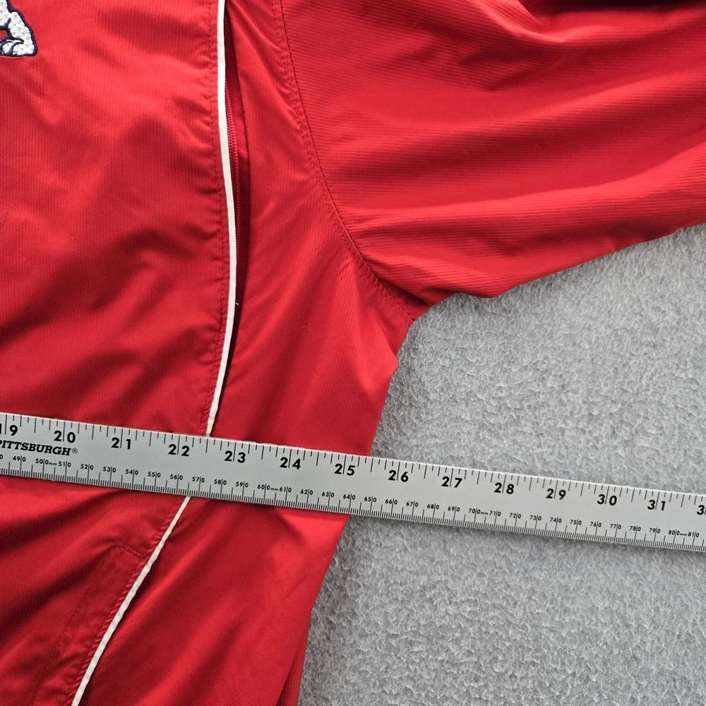 VINTAGE Fresno State Bulldogs Men Jacket L Red Embroidered Nike Clima-Fit READ